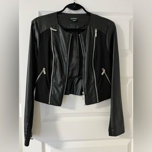 Bebe Vegan Leather Blazer Jacket
